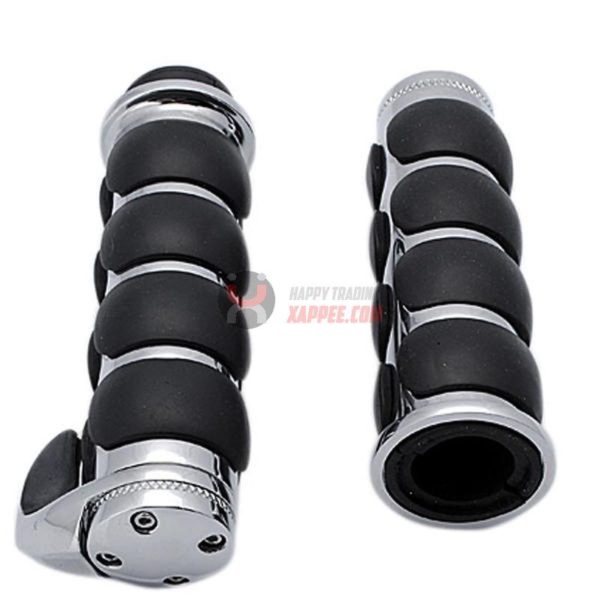 1 7/8 High quality Non-Slip Motorcycle Grips for Scooter Mopeds Quad ATV Rubber Grips Made of CNC Aluminum Black 22 mm 24mm Evermotor Universal Motorcycle Handlebar Grips 